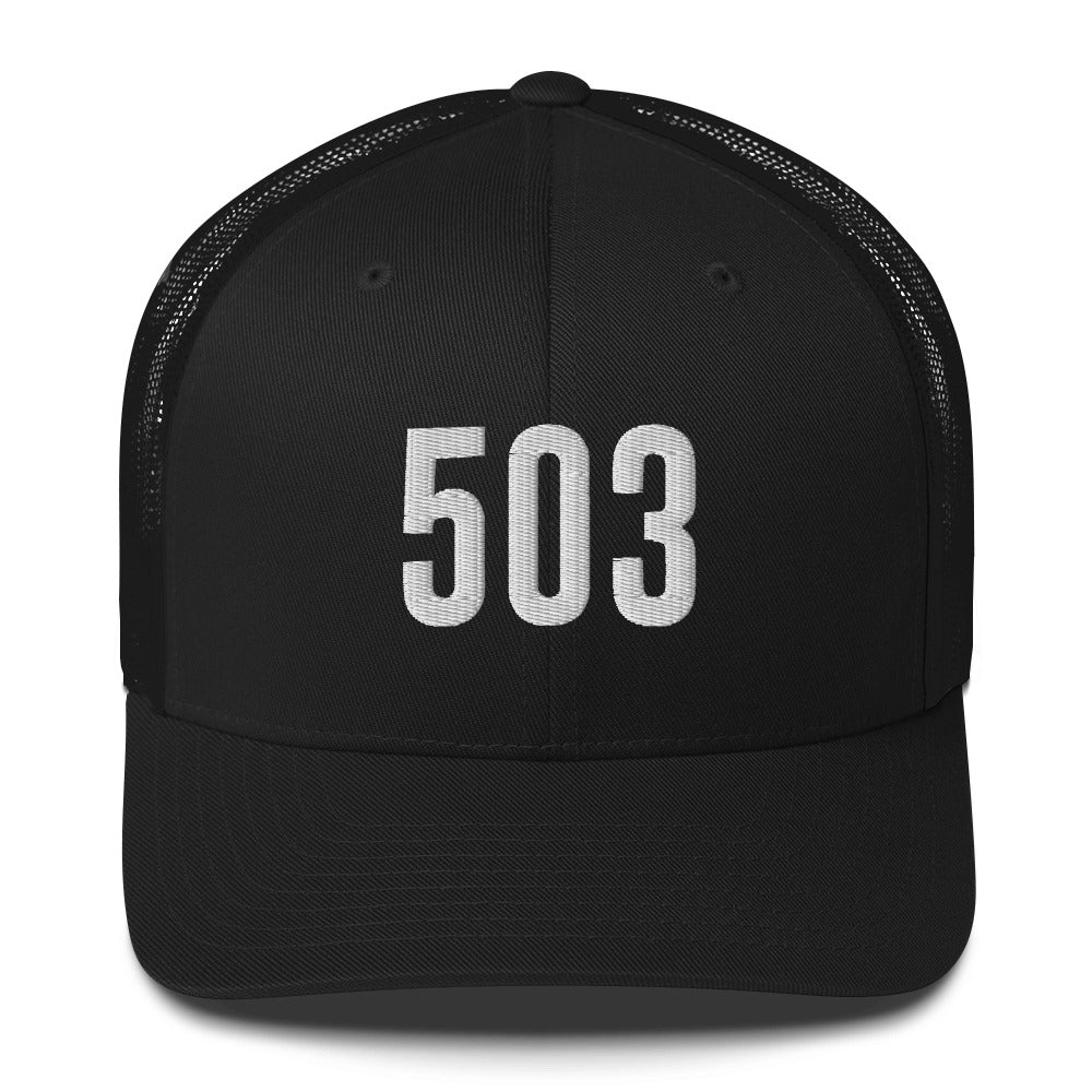 503 White Trucker Cap Oregon Collectibles