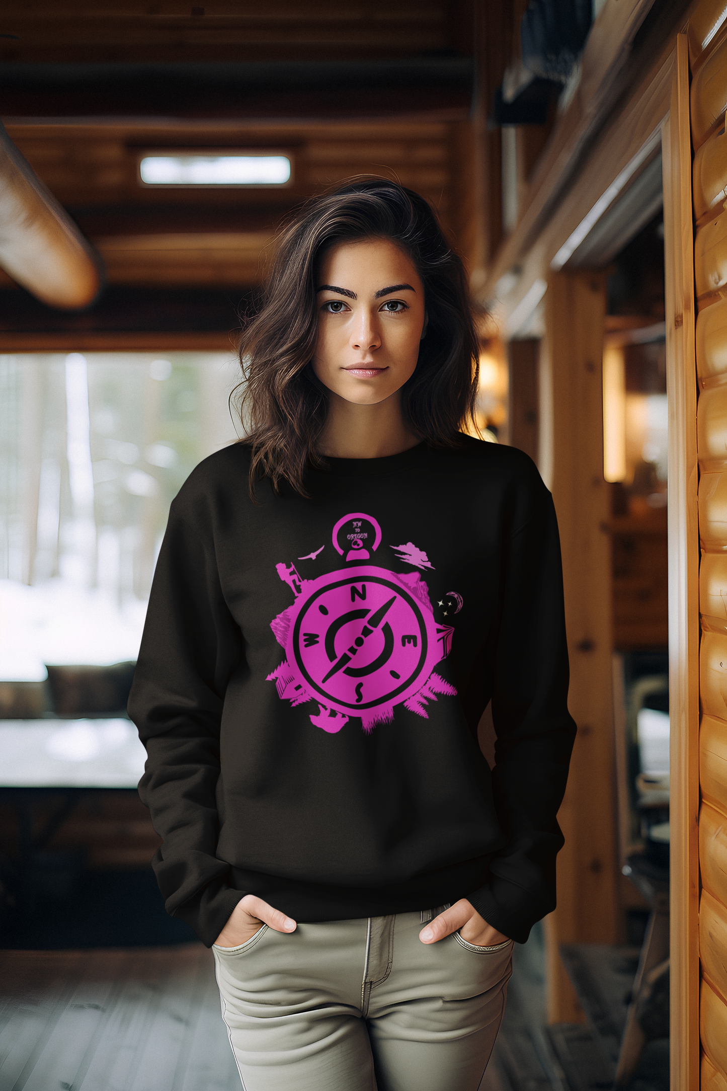 NW to Oregon - Pink - Unisex Sweatshirt