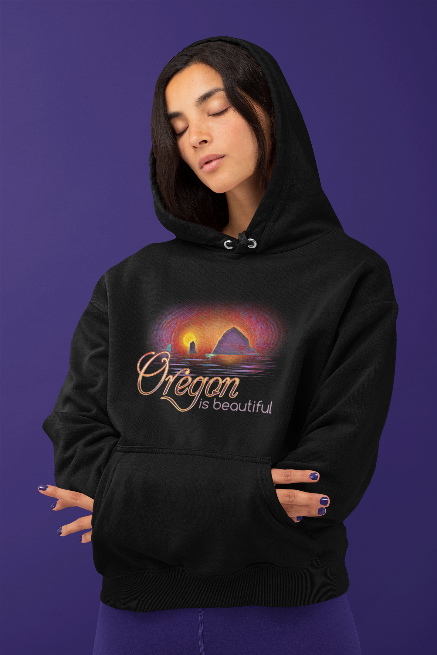 Oregon is Beautiful - Haystack Rock - Unisex Hoodie