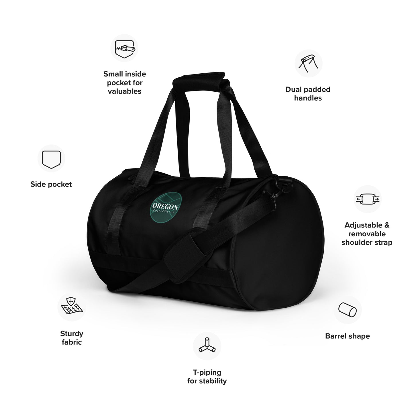 Oregon Collectibles (Black) - gym bag