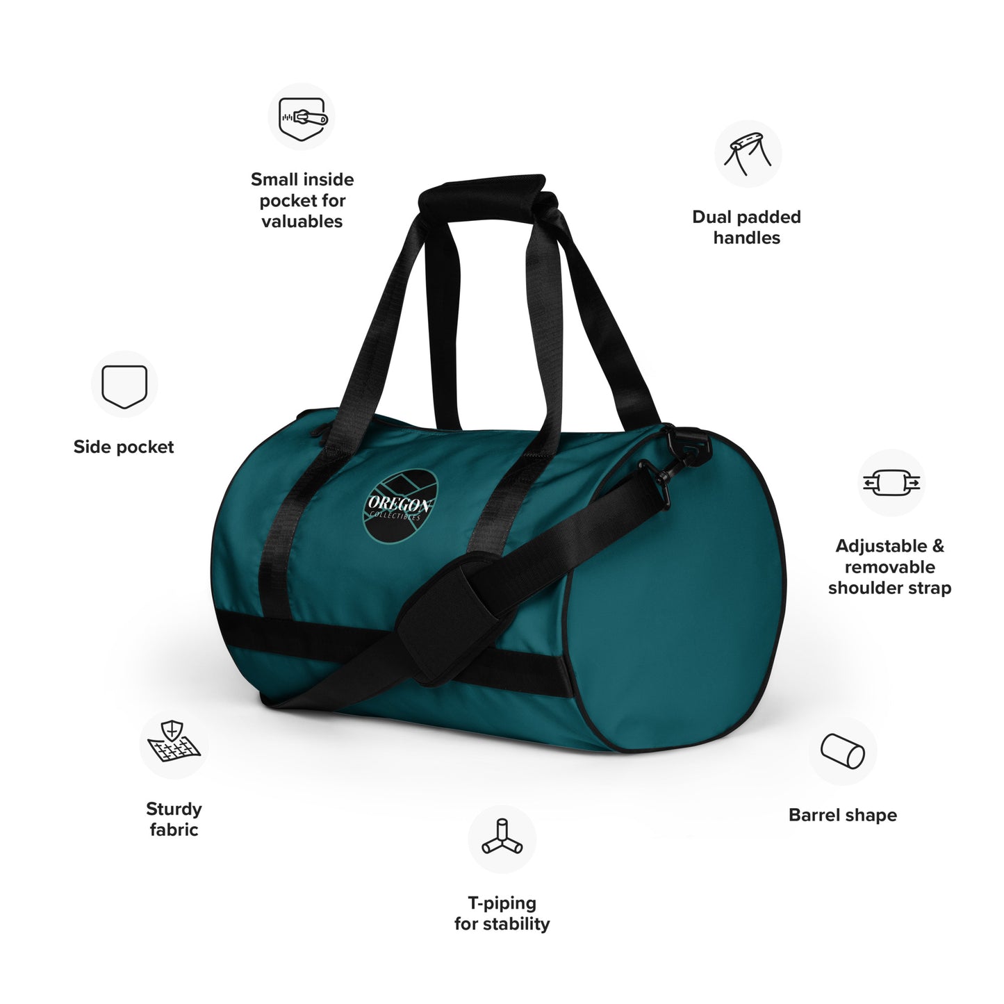 Oregon Collectibles (Teal) - gym bag