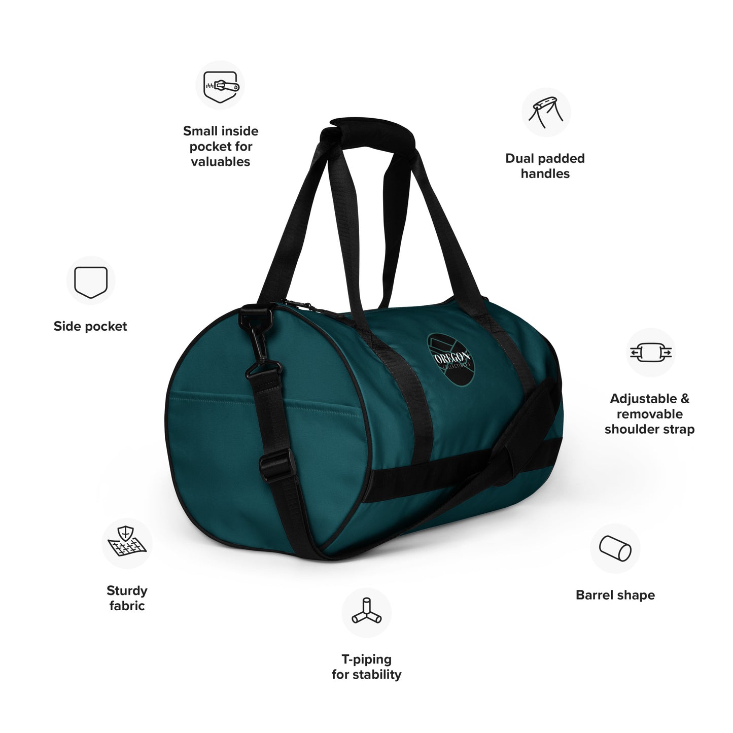 Oregon Collectibles (Teal) - gym bag