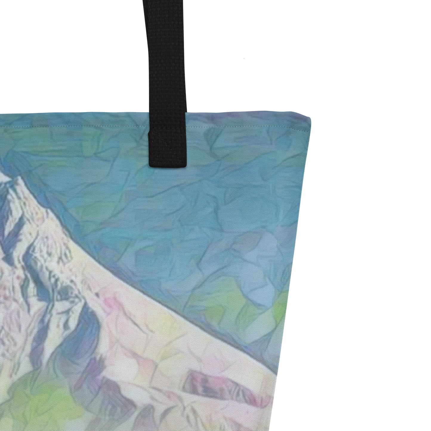 Mount Hood - Oregon - Digital Art - Large 16x20 Tote Bag W/Pocket