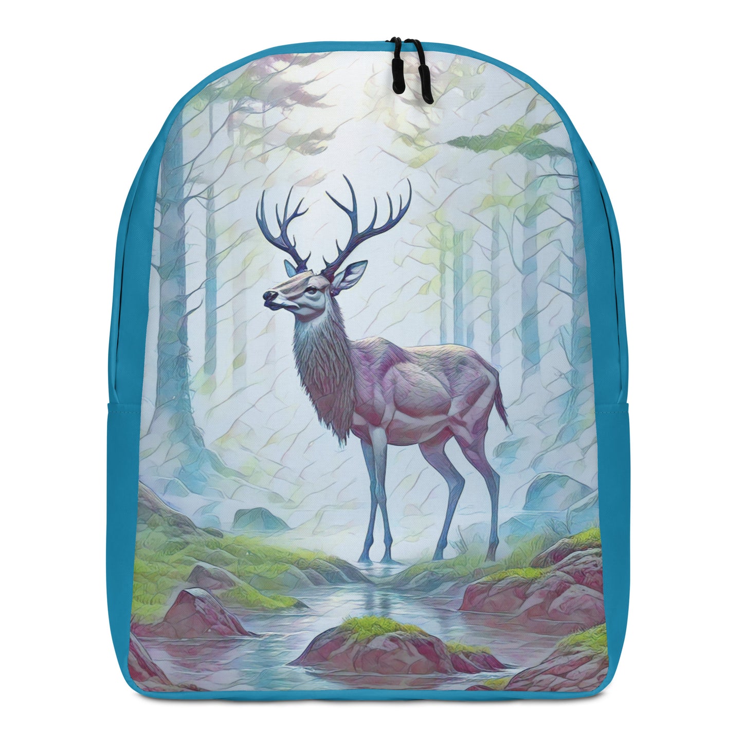 Oregon Deer in the Woods - Digital Art - Minimalist Backpack