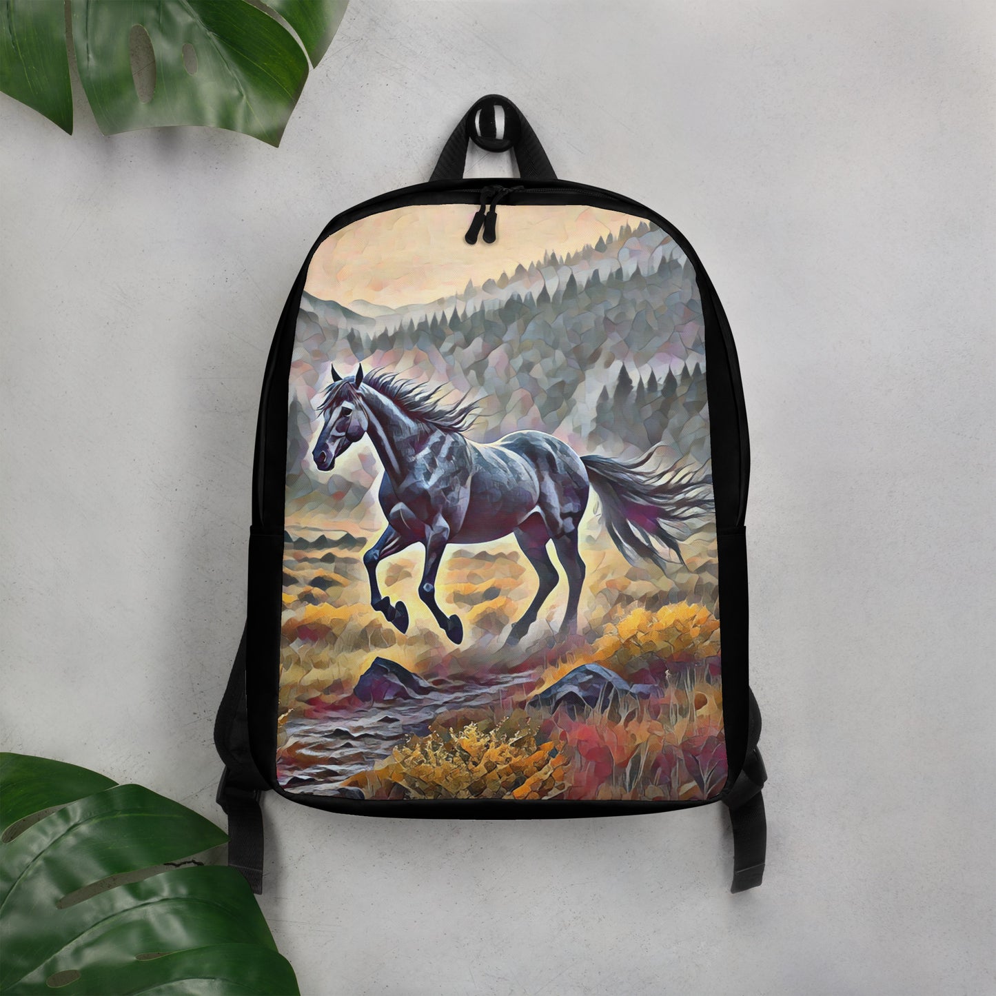 Oregon Running Horse - Digital Art - Minimalist Backpack