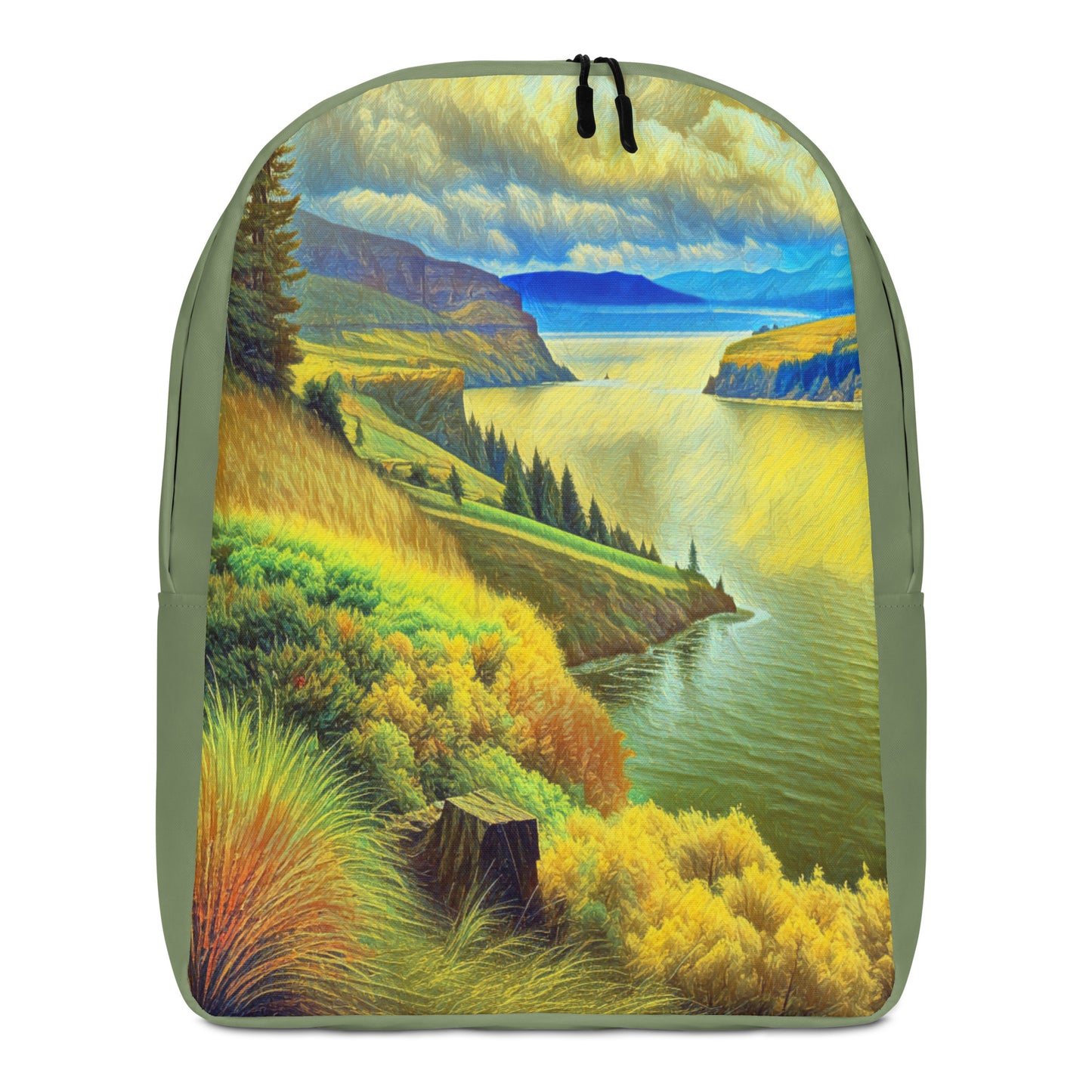 Columbia River Gorge - Digital Art - Minimalist Backpack