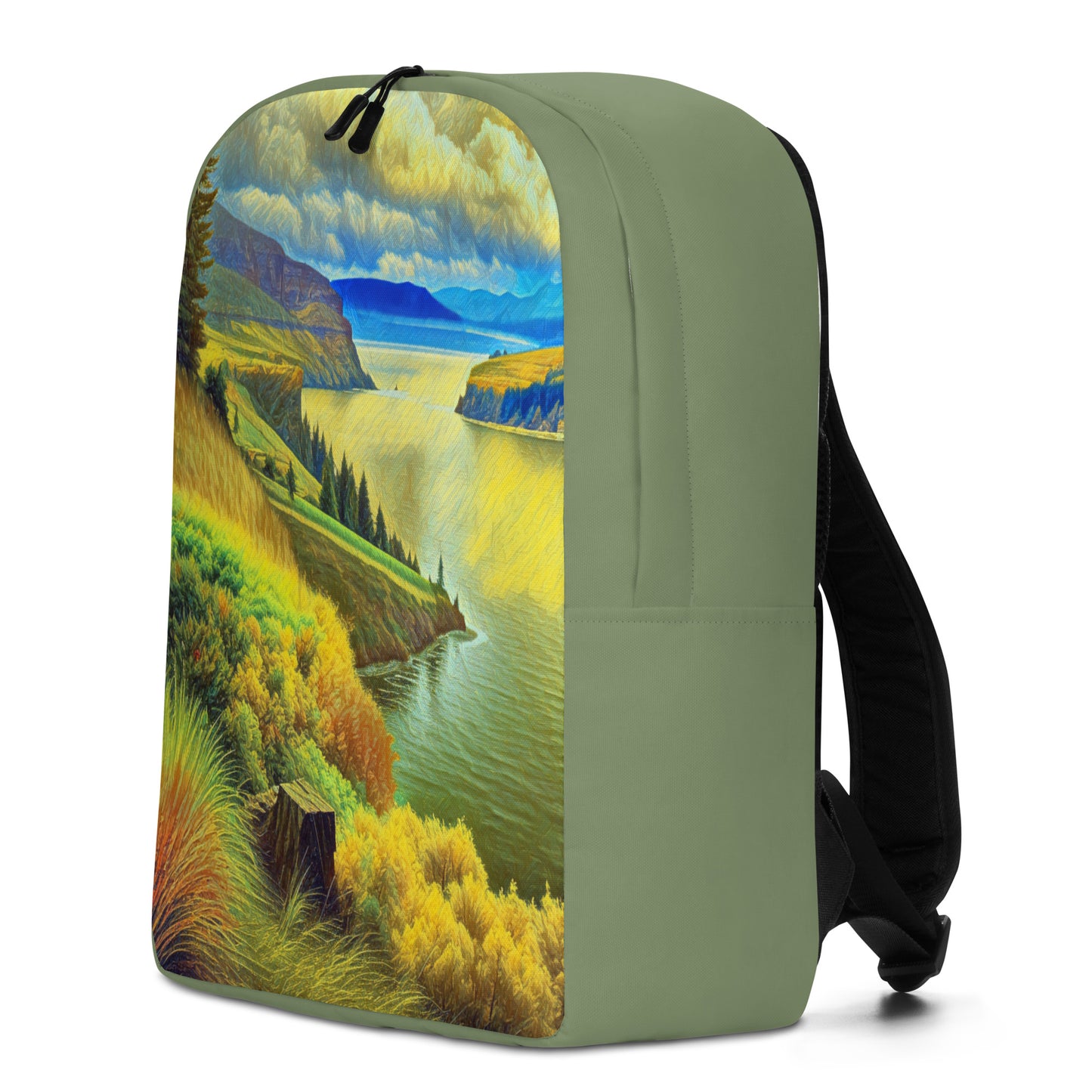Columbia River Gorge - Digital Art - Minimalist Backpack