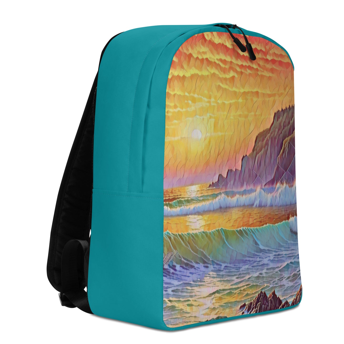 Oregon Coast Sunset - Digital Art - Minimalist Backpack