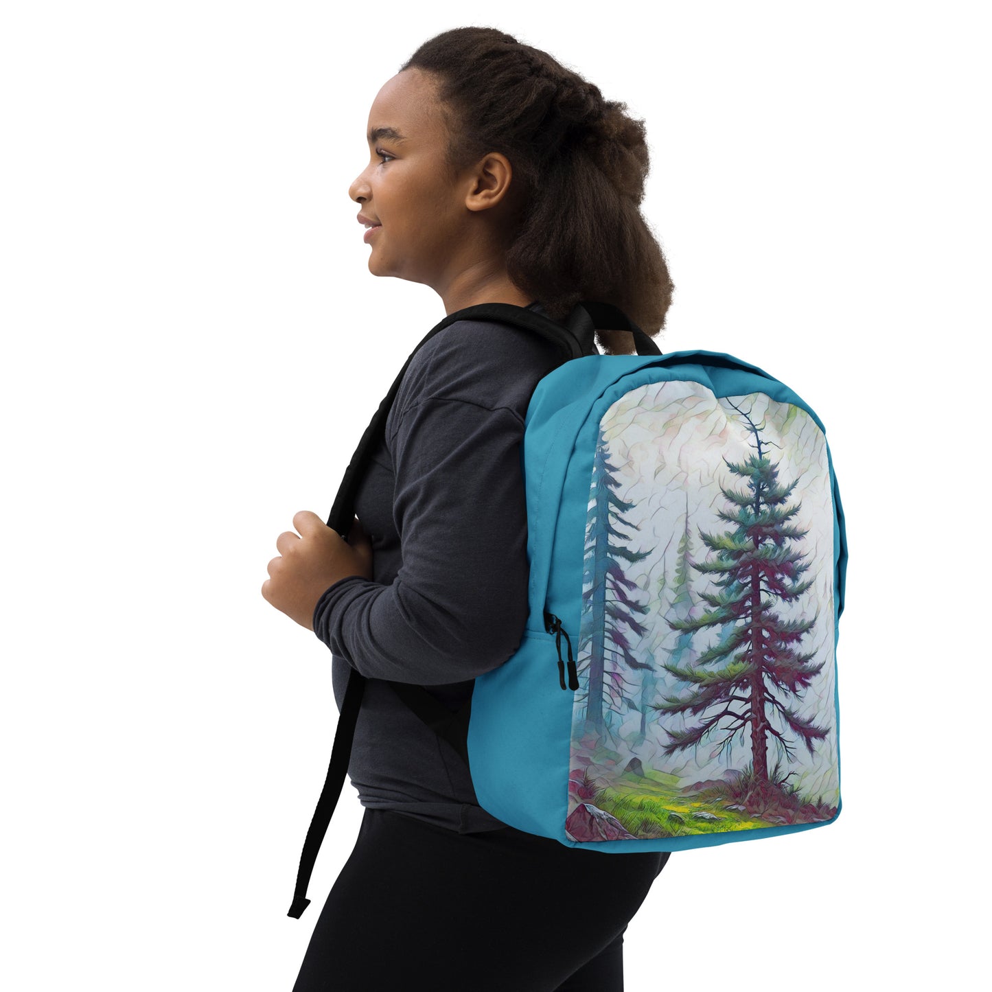 into the Oregon Woods - Digital Art - Minimalist Backpack