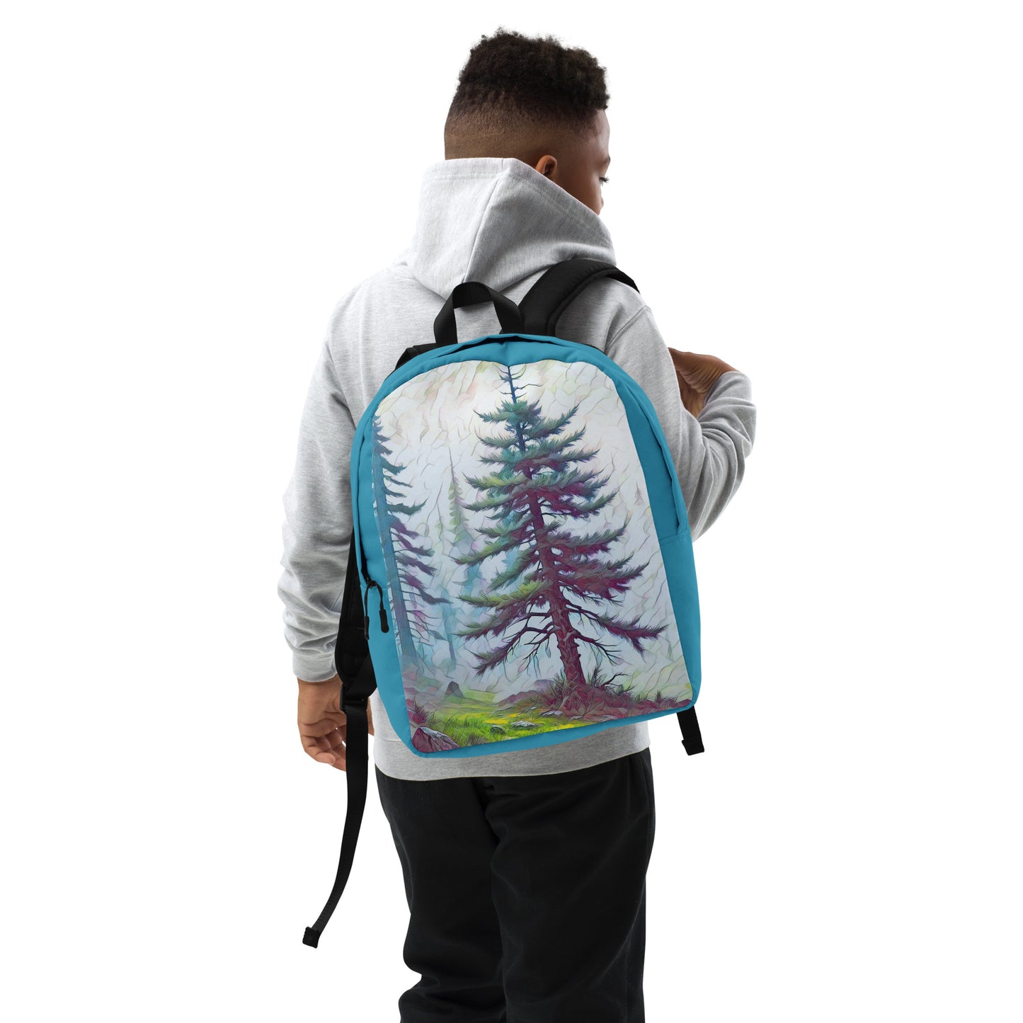 into the Oregon Woods - Digital Art - Minimalist Backpack