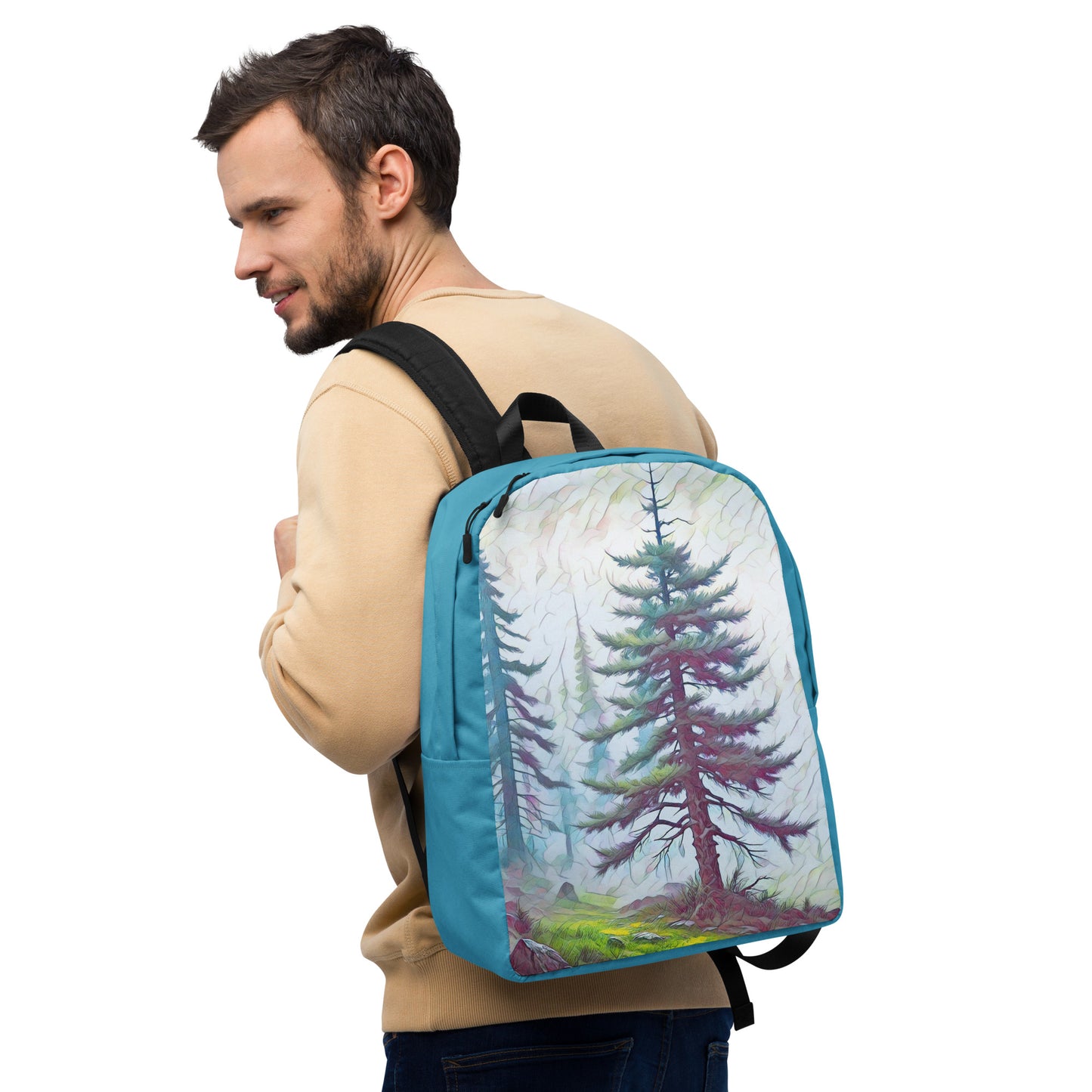 into the Oregon Woods - Digital Art - Minimalist Backpack