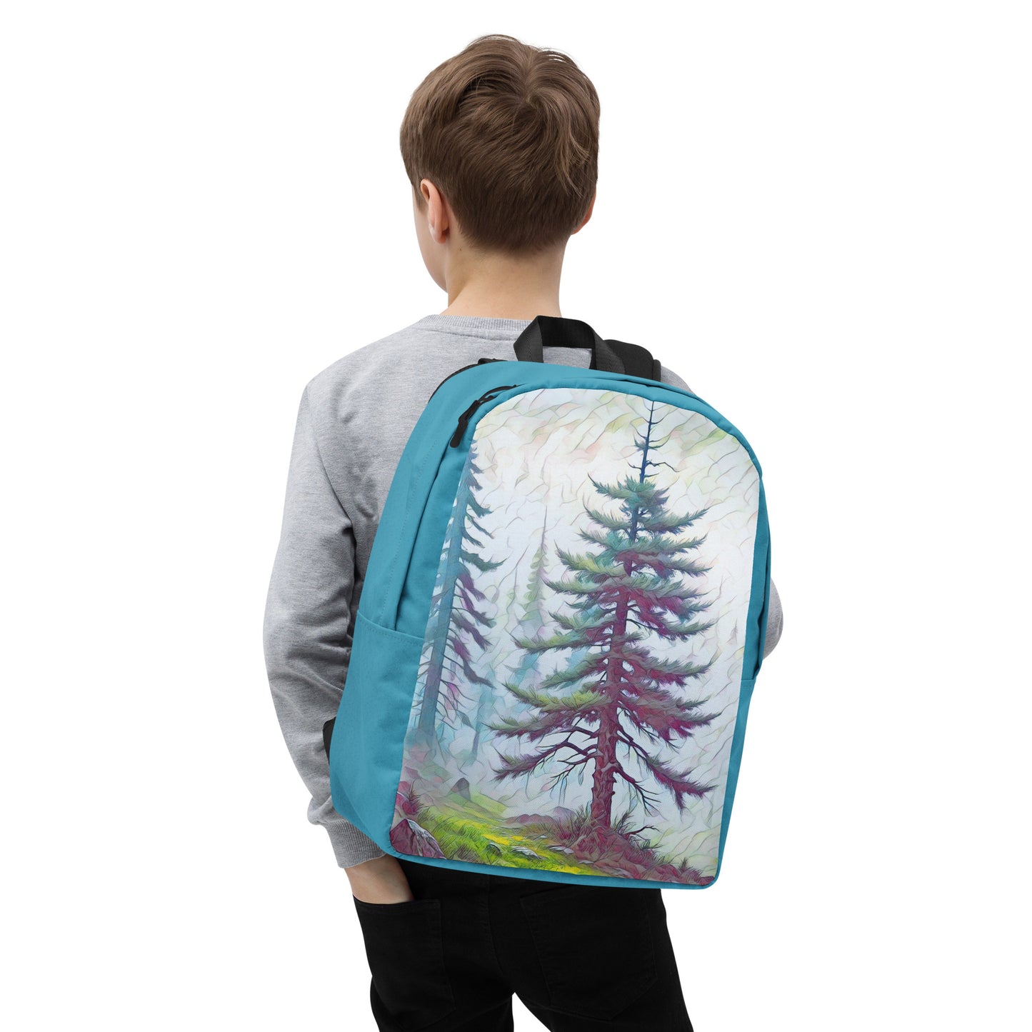 into the Oregon Woods - Digital Art - Minimalist Backpack