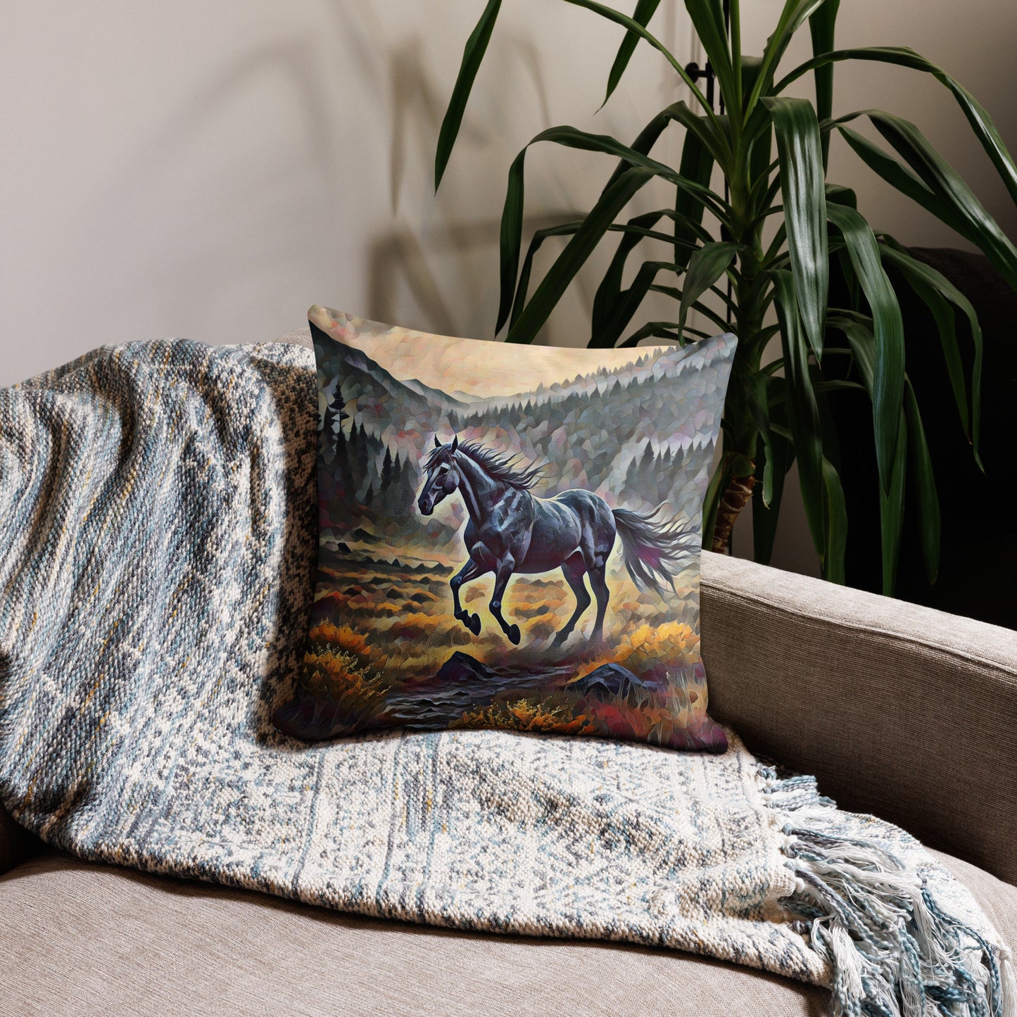 Oregon Running Horse - Premium Pillow