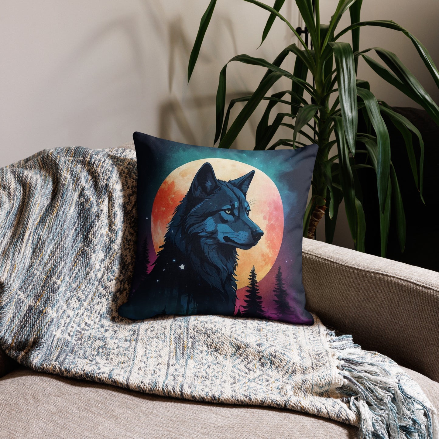 Lone Wolf - Premium Pillow