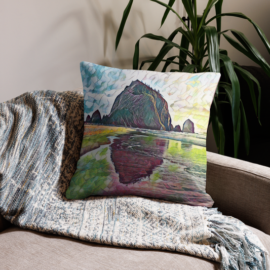 Haystack Rock - Premium Pillow