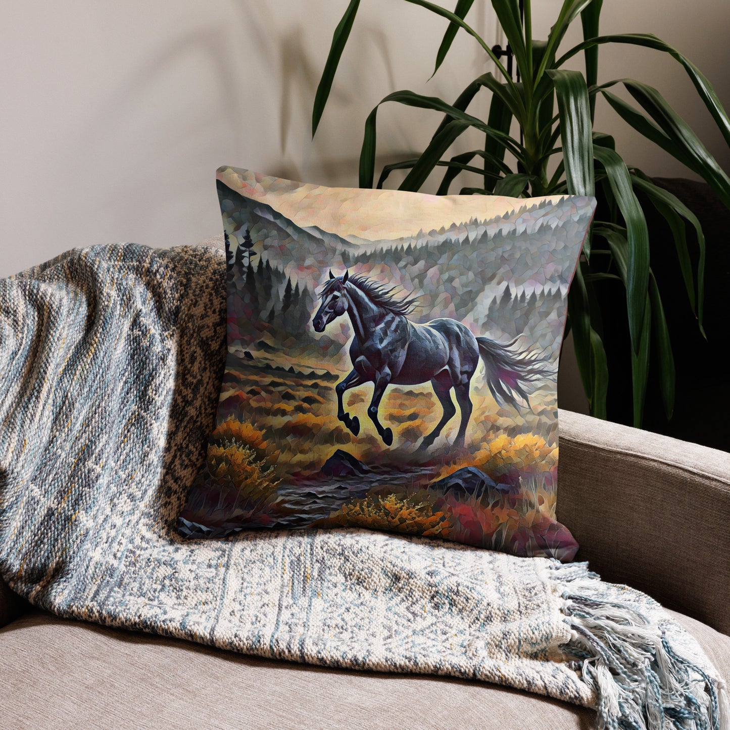 Oregon Running Horse - Premium Pillow