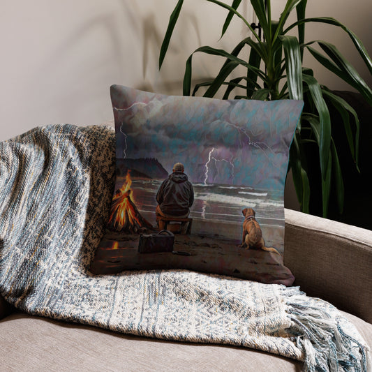 Bonfire in the Storm - Premium Pillow