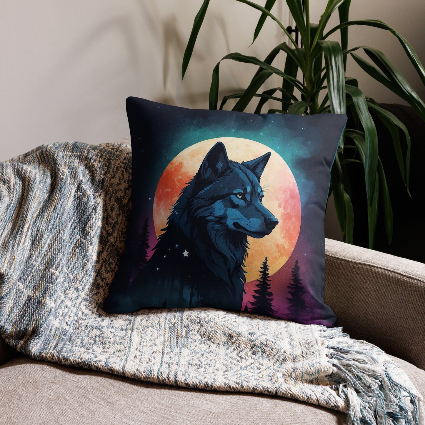 Lone Wolf - Premium Pillow