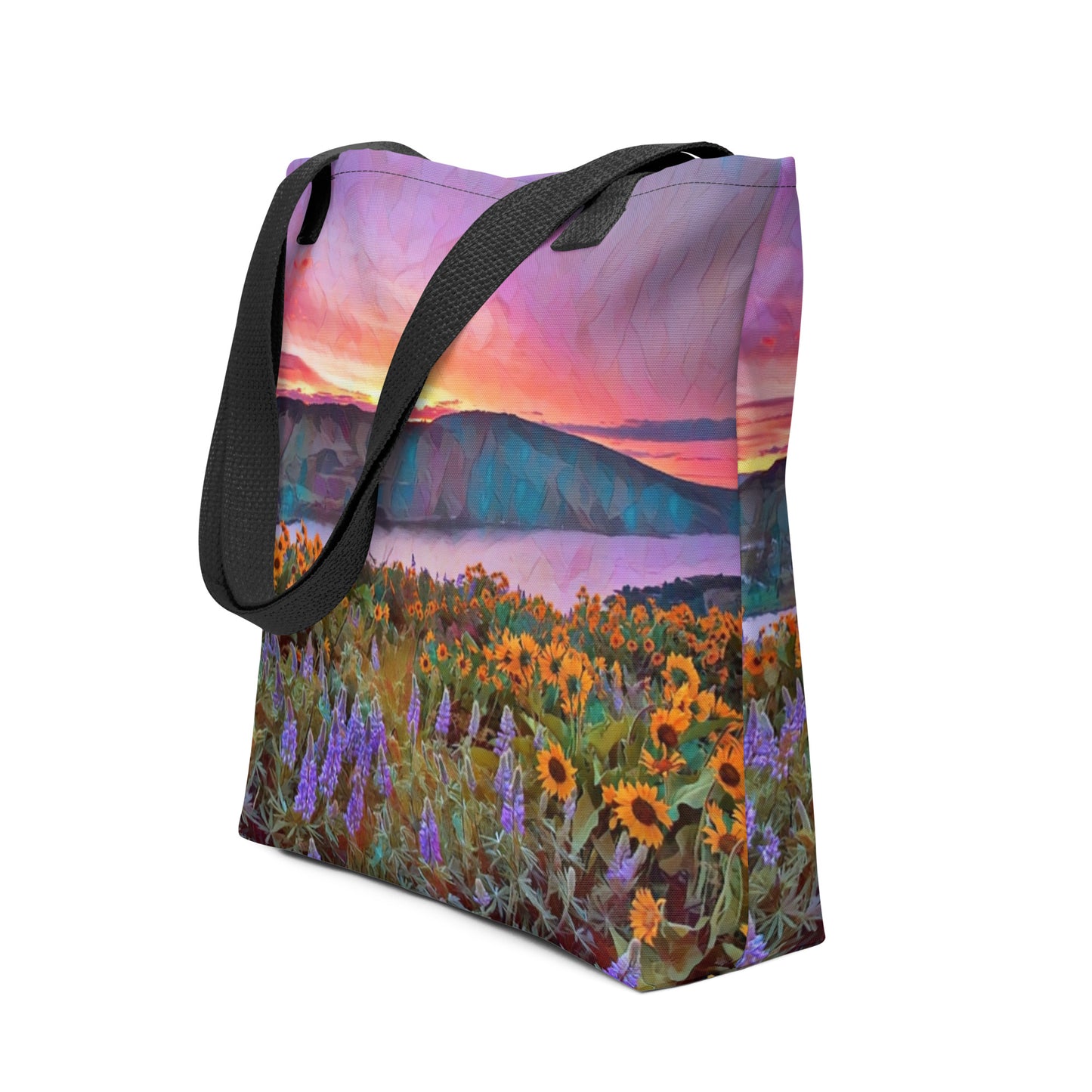 Columbia Gorge Wildflowers - Digital Art -Tote bag