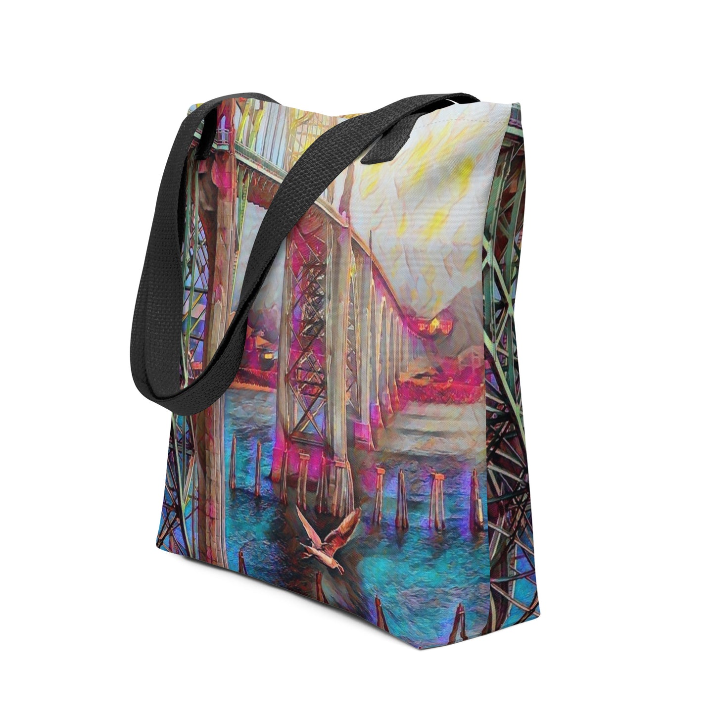 Newport Oregon - Digital Art -Tote bag