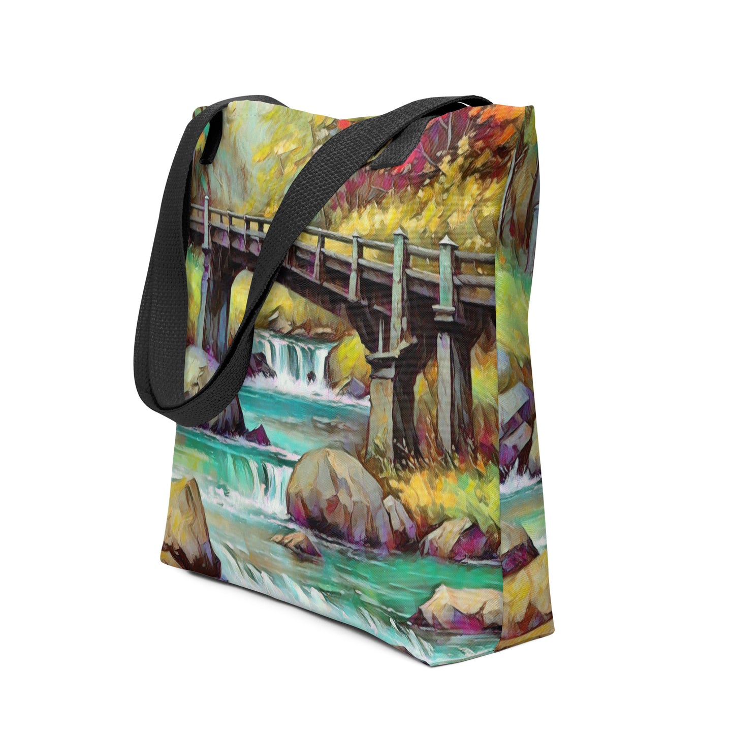 Oregon Bridge - Digital Art - Tote bag