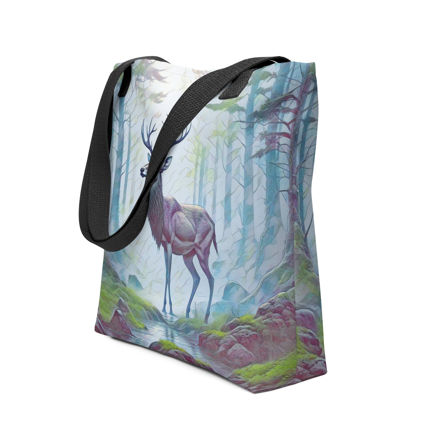 Oregon Deer in the Woods - Digital Art - Tote bag