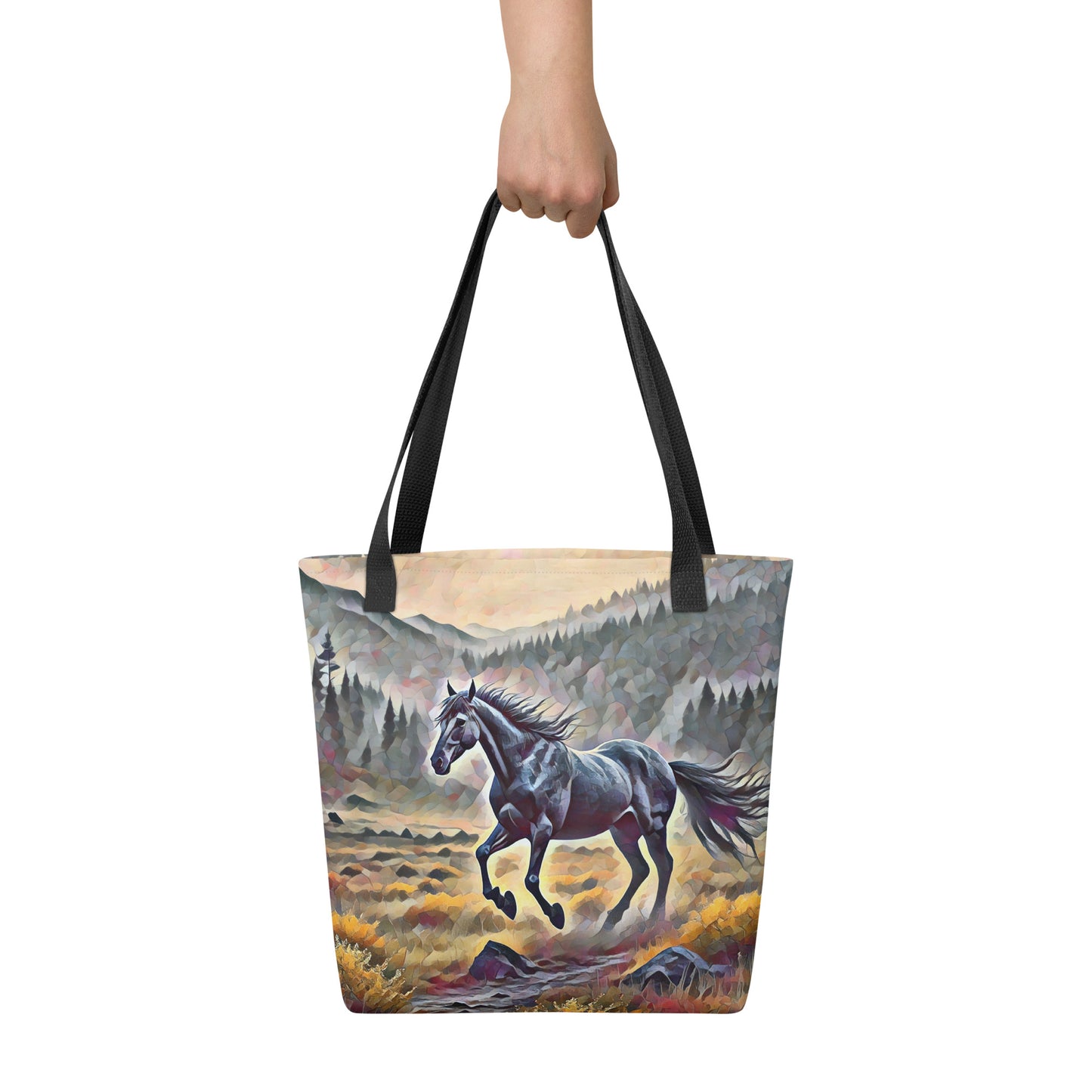 Oregon Running Horse - Digital Art - Tote bag