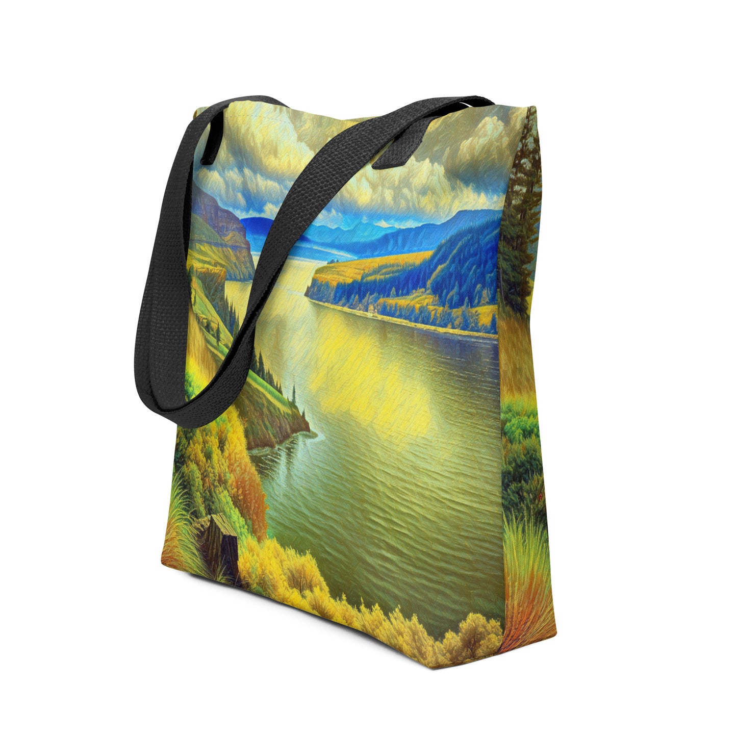 Columbia River Gorge - Digital Art -Tote bag