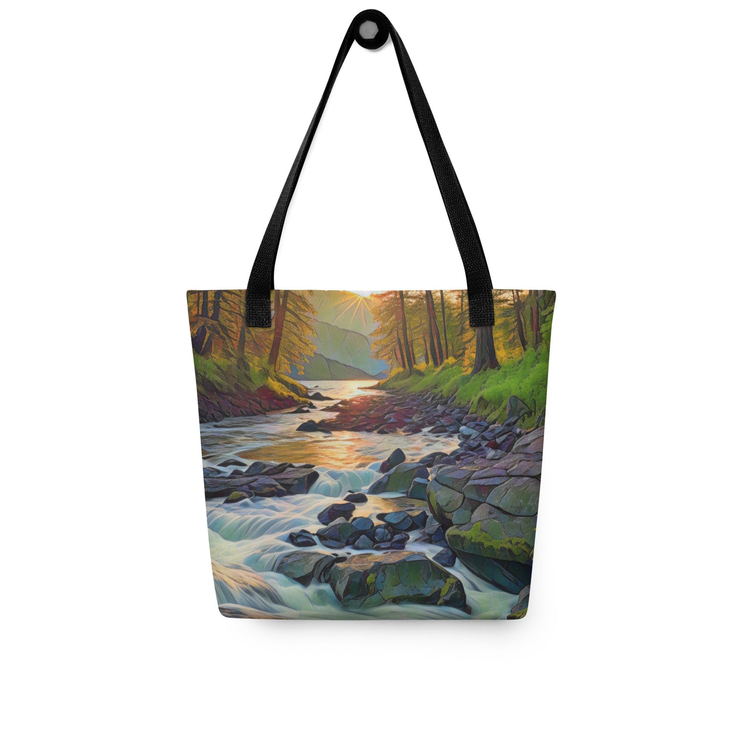 Oregon Stream - Digital Art - Tote bag