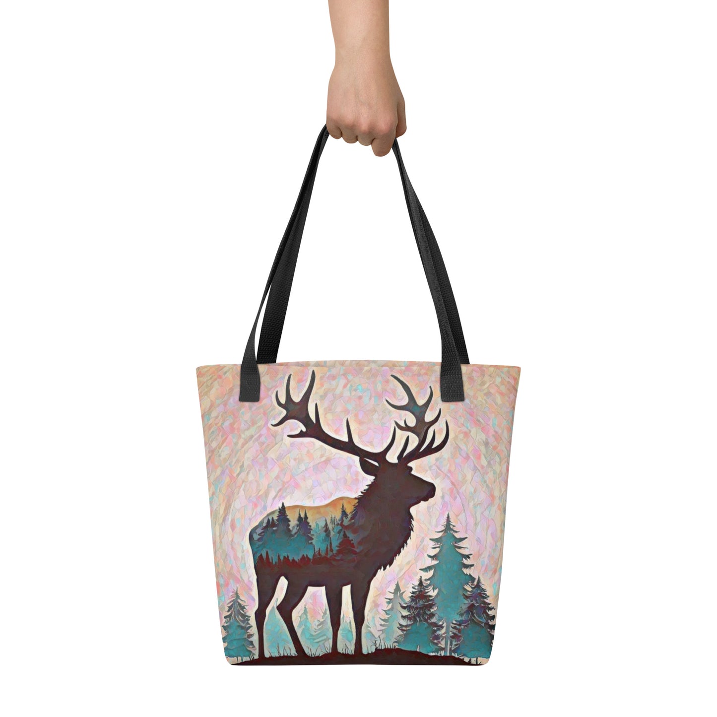 Oregon Elk in the Forest - Tote bag