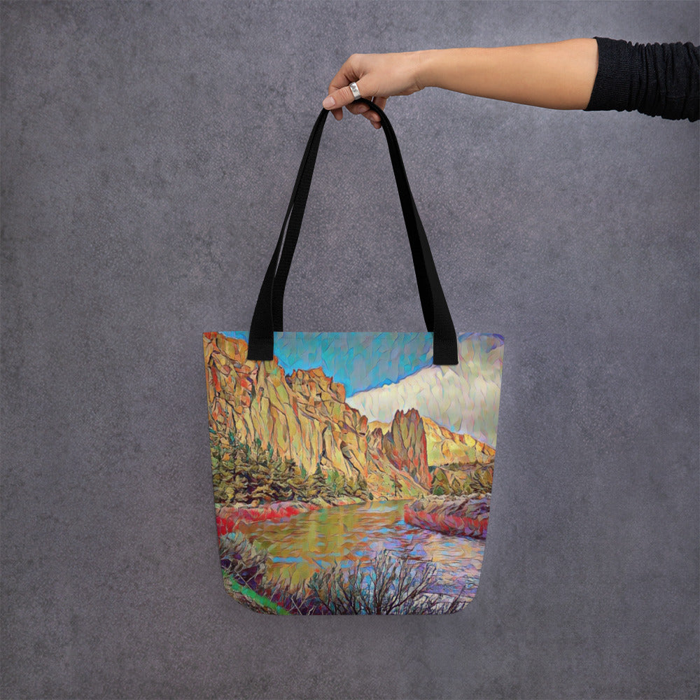 Smith Rock - Oregon - Digital Art - Tote bag