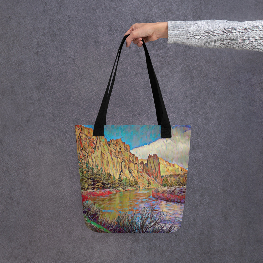 Smith Rock - Oregon - Digital Art - Tote bag