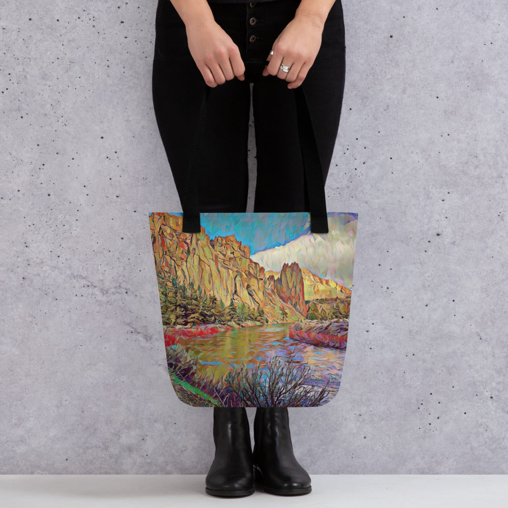 Smith Rock - Oregon - Digital Art - Tote bag