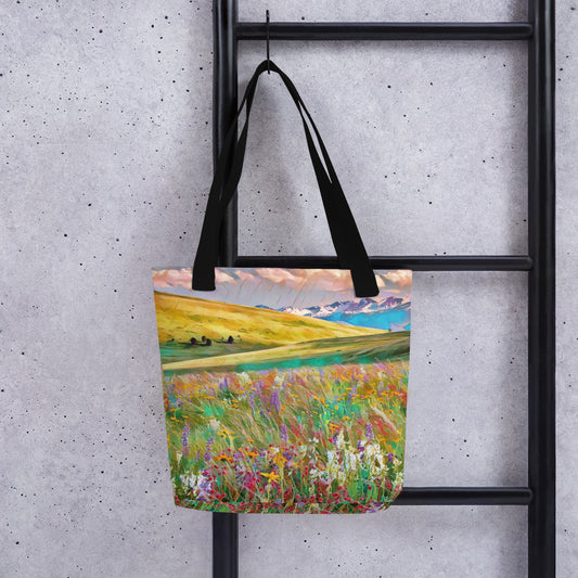 Oregon Wildflowers - Digital Art - Tote bag