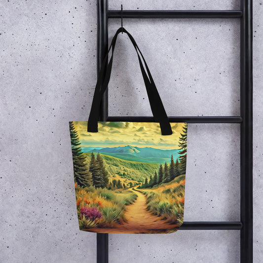 Hiking Oregon - Digital Art - Tote bag