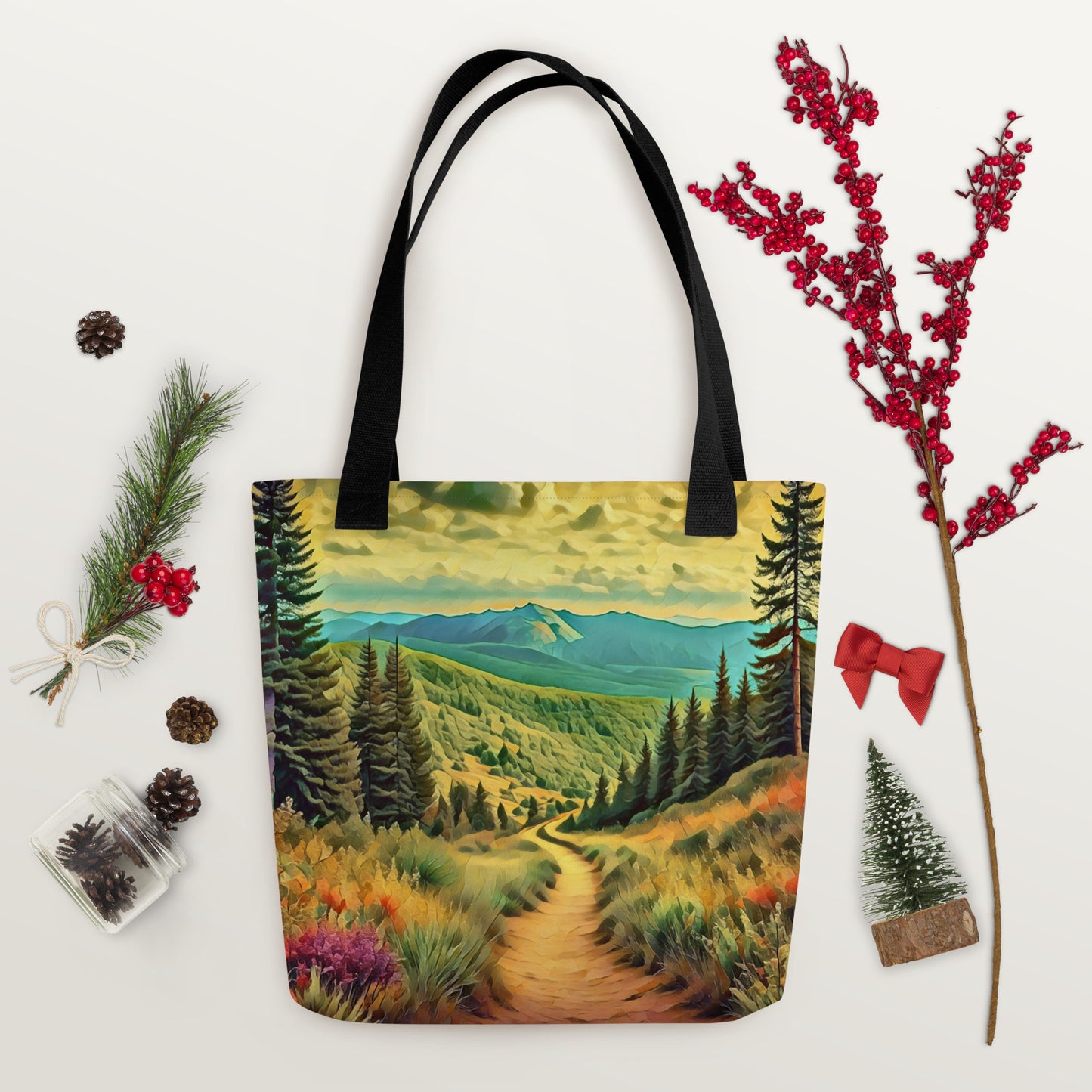 Hiking Oregon - Digital Art - Tote bag