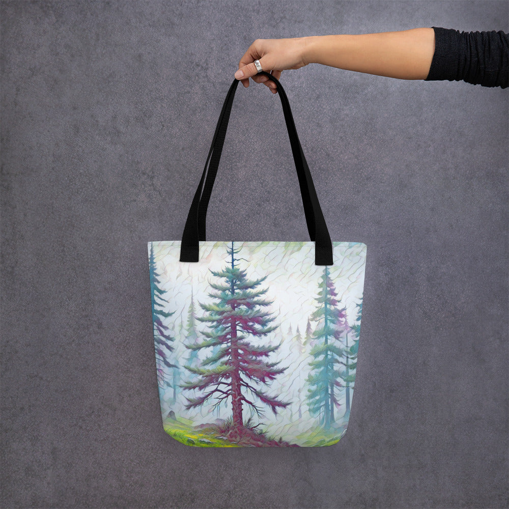 into the Oregon Woods - Digital Art - Tote bag