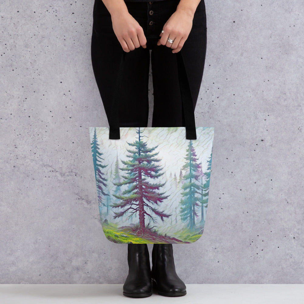 into the Oregon Woods - Digital Art - Tote bag