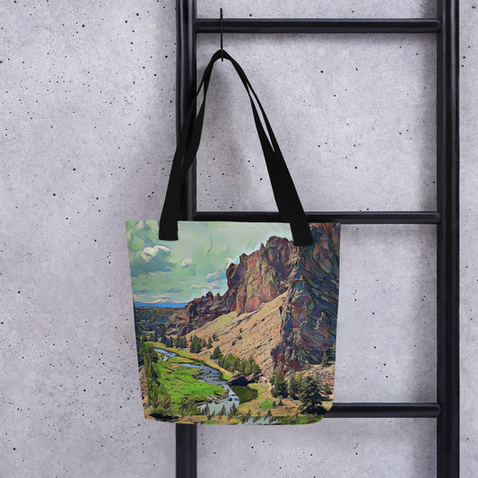 Smith Rock/2 - Digital Art - Tote bag