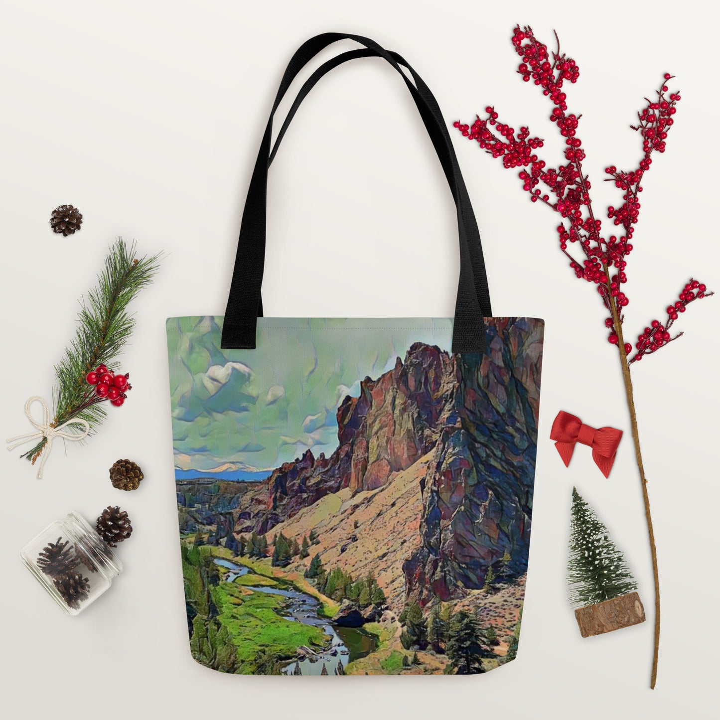 Smith Rock/2 - Digital Art - Tote bag