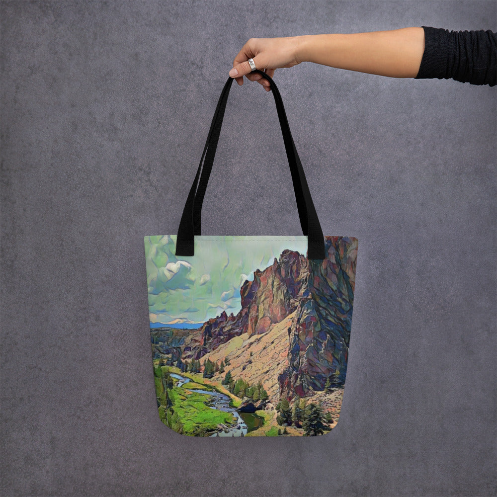 Smith Rock/2 - Digital Art - Tote bag