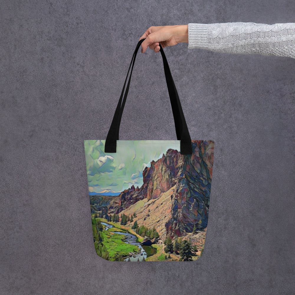 Smith Rock/2 - Digital Art - Tote bag