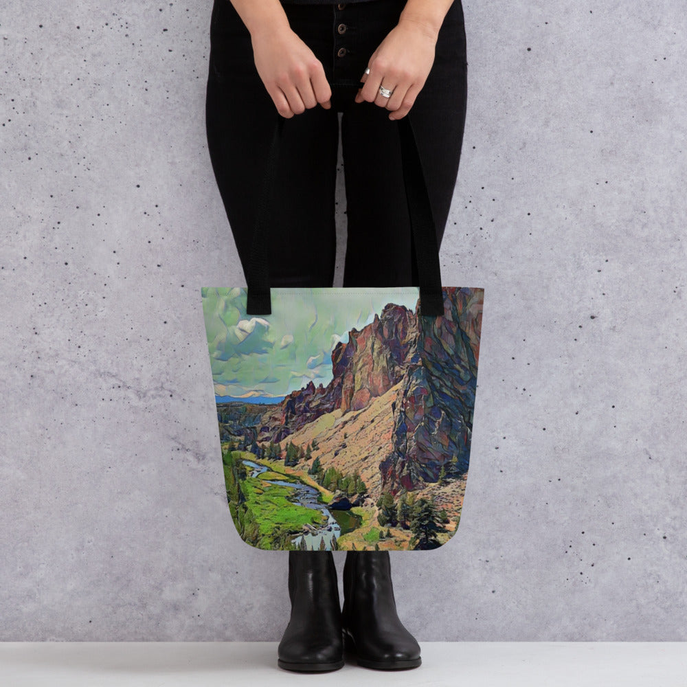 Smith Rock/2 - Digital Art - Tote bag