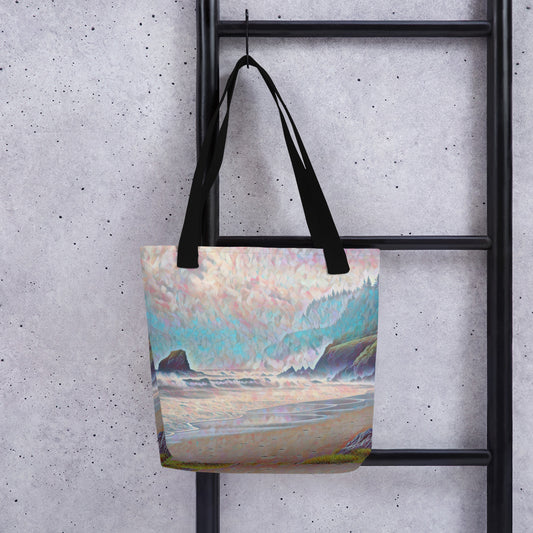 Oregon - Ocean Beach - Digital Art -Tote bag