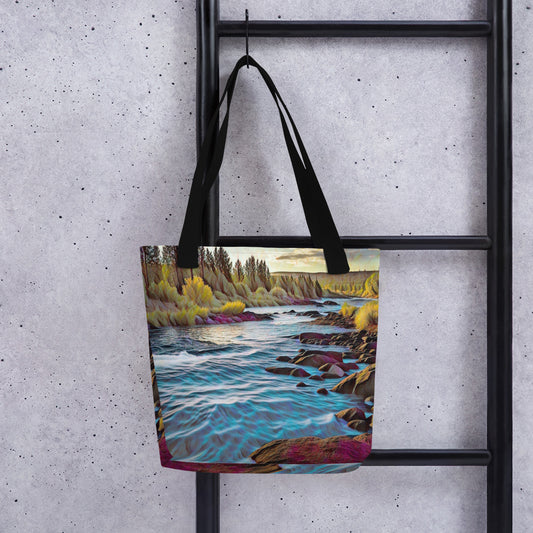 Oregon River - Digital Art -Tote bag