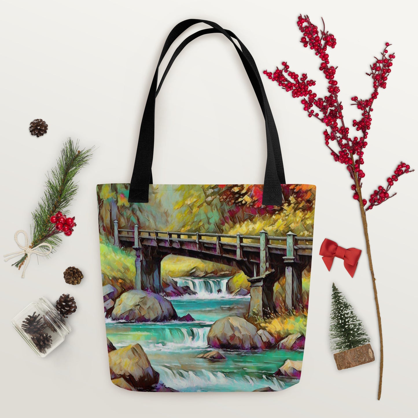 Oregon Bridge - Digital Art - Tote bag