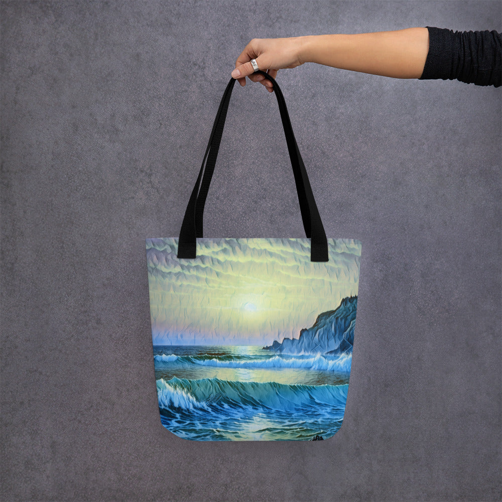 Oregon Coast Sunset/2 - Digital Art - Tote bag