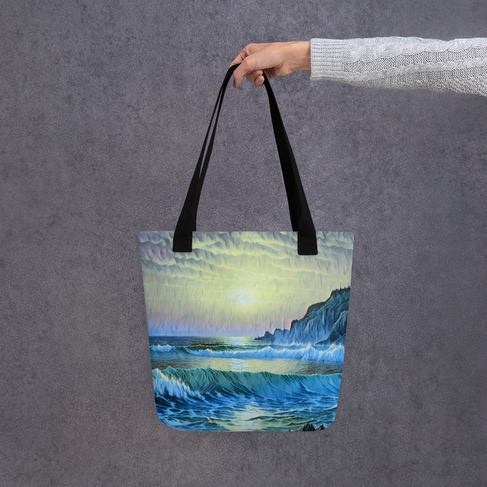 Oregon Coast Sunset/2 - Digital Art - Tote bag