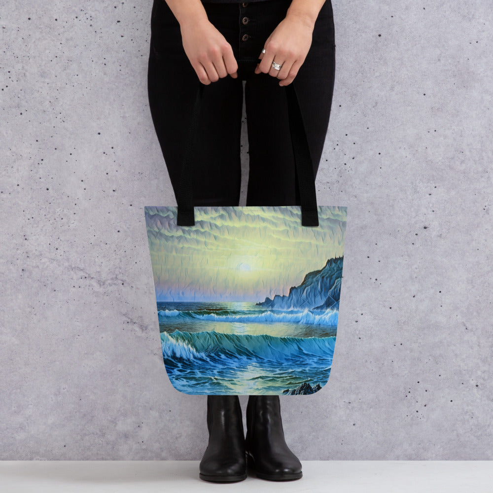 Oregon Coast Sunset/2 - Digital Art - Tote bag