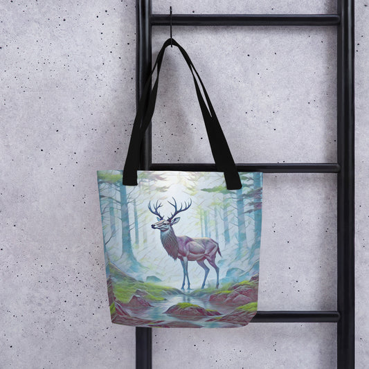 Oregon Deer in the Woods - Digital Art - Tote bag